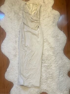 House of cb 
Cream Strapless Draped maxi Dress
Worn once